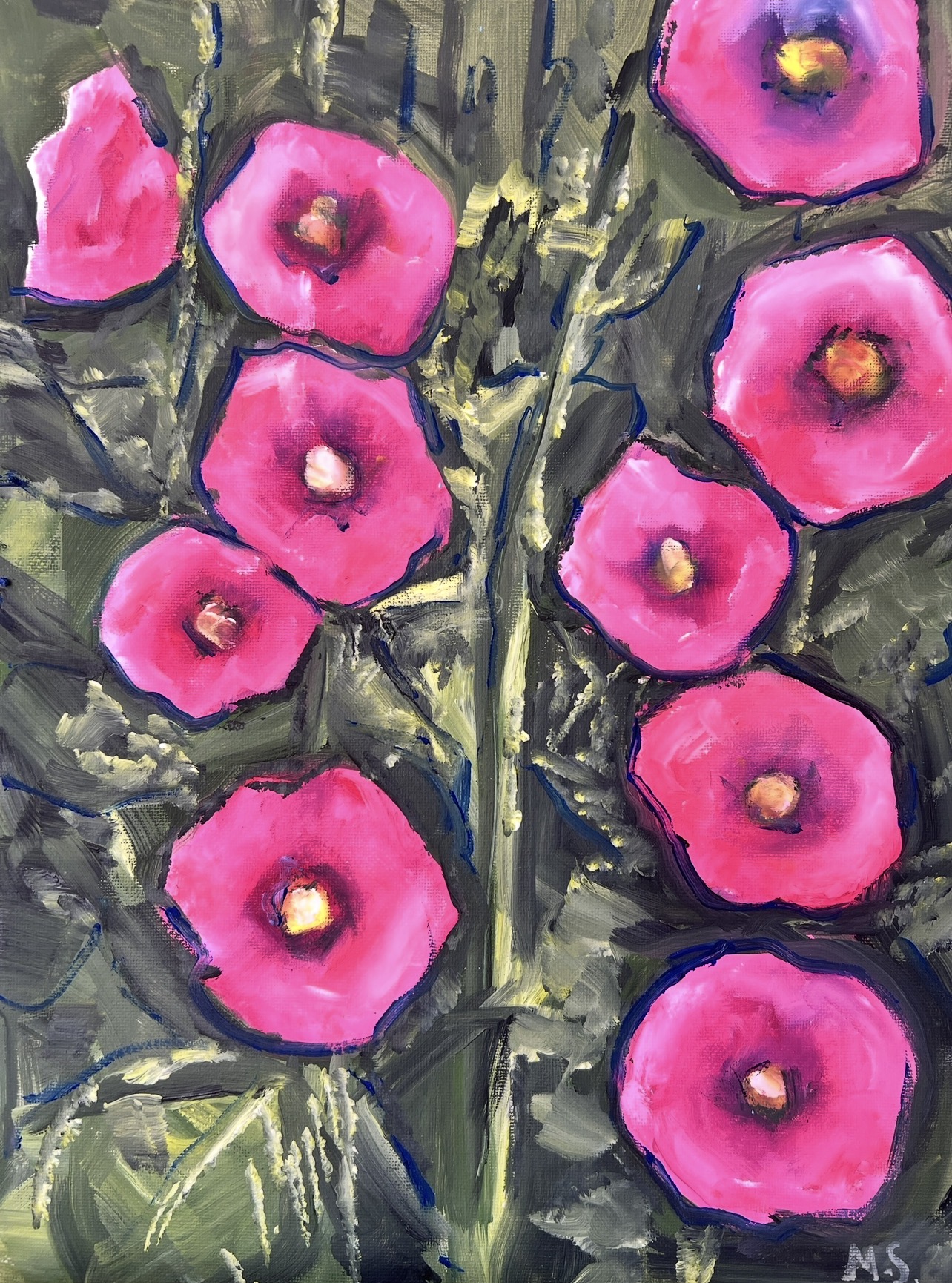 Bright Mallows oil painting by Ukrainian artist Marina Stognieva